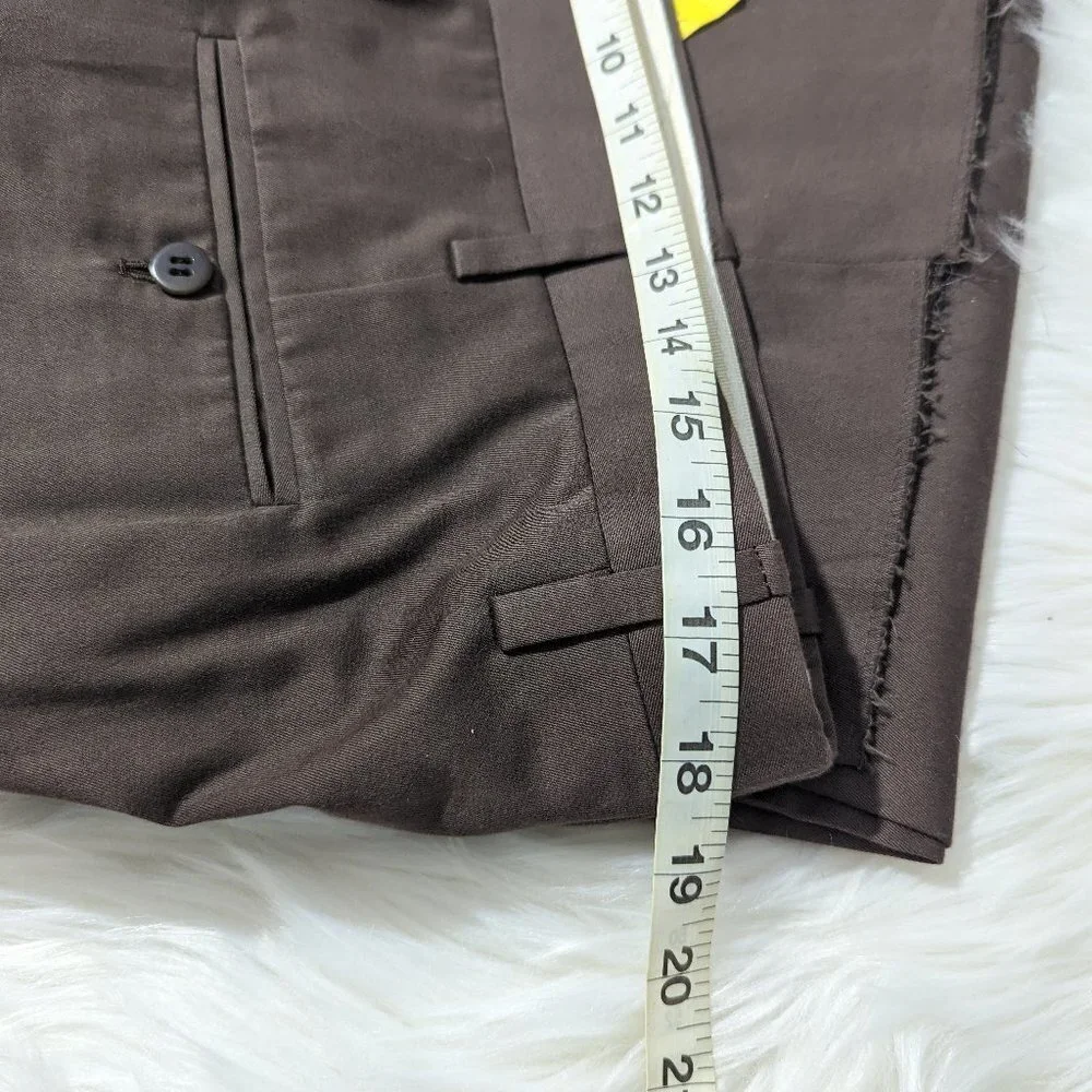 Kiton Cotton Wool Blend Brown Dress Pants